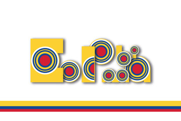 Typography Surround Band, Colombia flag colors