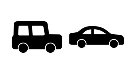 Car icon vector illustration. car sign and symbol. small sedan