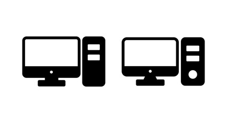 Computer icon vector illustration. computer monitor sign and symbol
