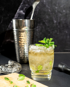 Mint julep cocktail