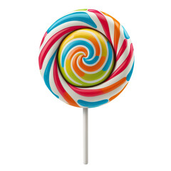 Delicious lollipop cut out. Based on Generative AI