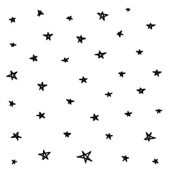 Hand Drawn Seamless Star Pattern