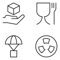 Shipping and Delivery Vector Line Icons