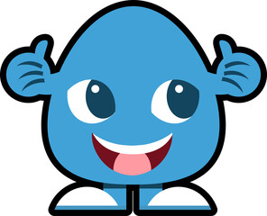 Alien cute png graphic clipart design