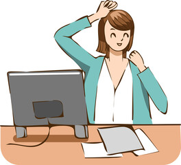 Office worker png graphic clipart design