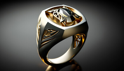 abstract jewelry ring. sketch art for artist creativity and inspiration. generative AI
