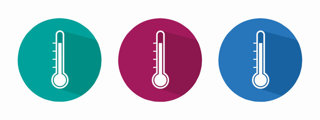 Icon for temperature meter vector illustration in flat.