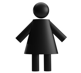 female woman lady girl black color icon symbol decoration ornament human portrait creative graphic portrait bathroom toilet gender restroom fashion style washroom logo wc unisex social information 
