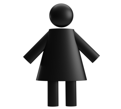 female woman lady girl black color icon symbol decoration ornament human portrait creative graphic portrait bathroom toilet gender restroom fashion style washroom logo wc unisex social information 