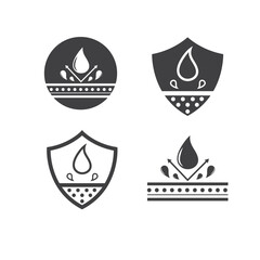 water resistance or water proof icon vector concept design template