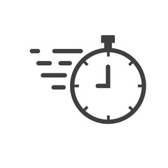 fast stopwatch icon of fast responsibility concept design element  template