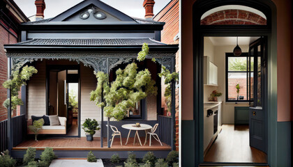 Fototapeta premium Victorian Terrace House (Melbourne Australia)