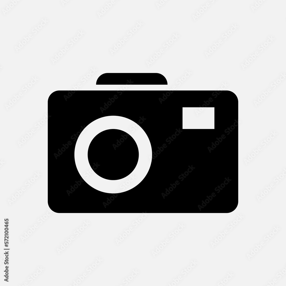 Poster camera icon vector for web, computer and mobile app trendy style illustration on white background..e