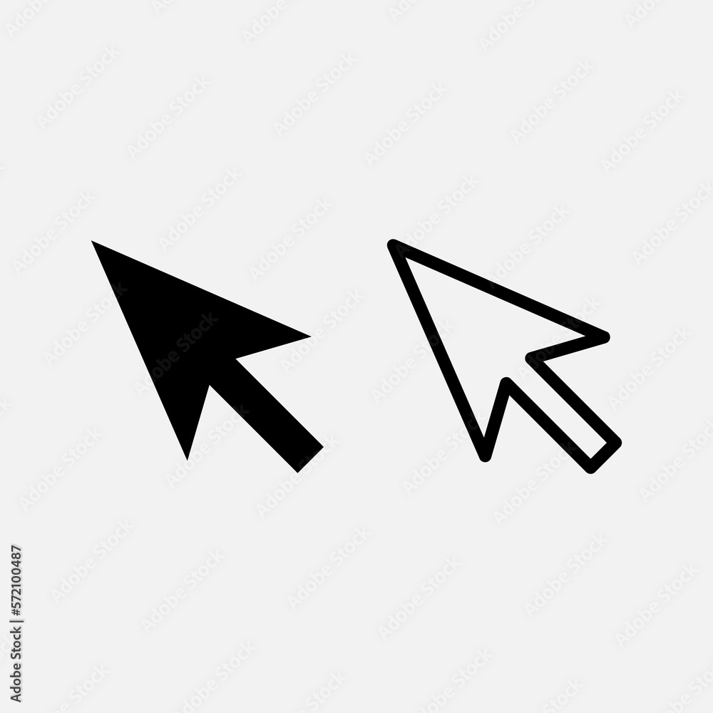 Poster cursor icon vector for web, computer and mobile app trendy style illustration on white background..e