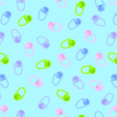 seamless pattern with knitting markers