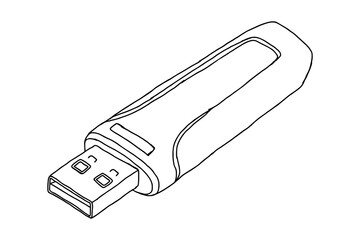 Computer USB Memory Vector