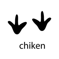 Chiken Paw Logo design vector illustration design template.eps