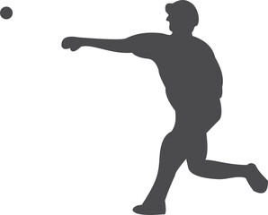 Baseball  pitcher silhouette11