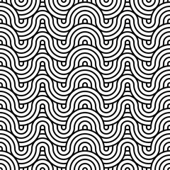 Seamless pattern background with black and white geometric stripe line