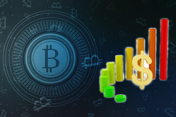 Dollar Financial Success Bar Chart Graph Growing Up 3d Render Illustration