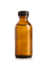 Bottle of medicine on white background/