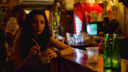 lady in a bar from Colombia