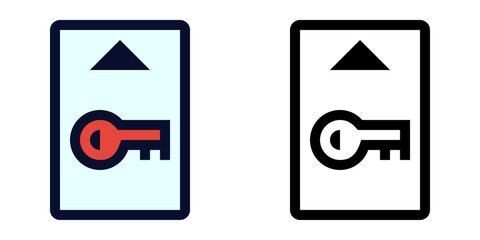 KeyCard. Color and Line Icons