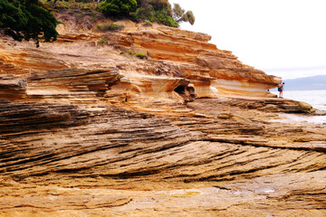 Painted cliff, Maria Island, Tasmania