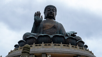 Fototapeta na wymiar Tian Tan Buddha in Lantau Island, Hong Kong