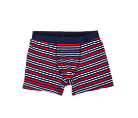 Colorful striped men trunks underwear isolated - 572107247