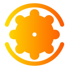 metal gear gradient icon