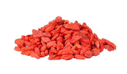 Dried goji berries, isolated on transparent png