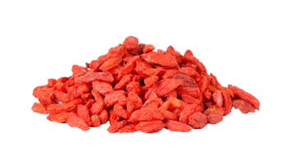 Dried goji berries, isolated on transparent png