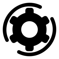 cogwheel glyph icon
