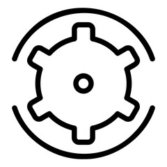 cogwheel line icon