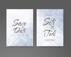 Wedding invitation with abstract watercolor background