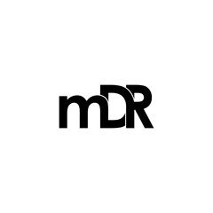 mdr typography letter monogram logo design