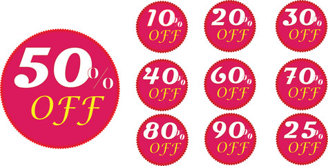 10% Special  type off offer sale tag isolated vector illustration. 10% Discount offer price label, symbol for advertising campaign in retail, sale promo marketing,10% discount vector. discount tag pri