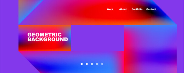 Trendy minimal geometric composition abstract background. Triangle fluid bright colors backdrop. Vector Illustration For Wallpaper, Banner, Background, Card, Book Illustration, landing page