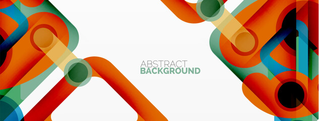 Geometric primitives. Lines, circles abstract background