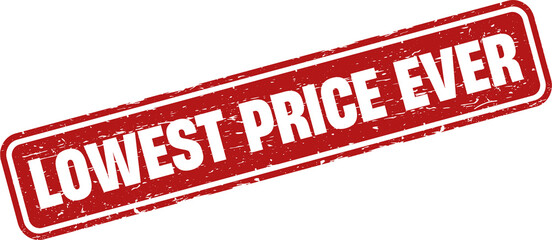 Lowest Price Ever grunge rubber stamp