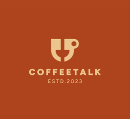 Modern and Minimal Coffee Talk for your business or company logo design