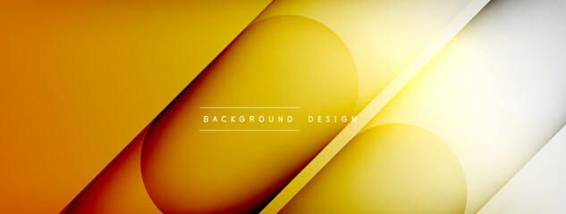 Abstract background - geometric composition created with lights and shadows. Technology or business digital template