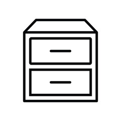 drawer icon vector design template in white background