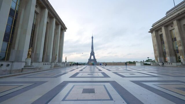 The Eiffel tower from Trocadero square. Best Destinations in Europe. Paris, France.