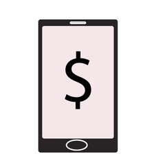 simple flat black smartphone screen 