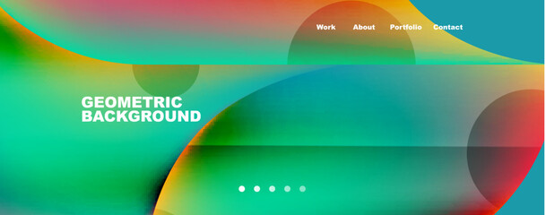 Metallic shiny fluid colors with geometric elements. Geometric abstract background for Wallpaper, Banner, Background, Card, Book Illustration, landing page