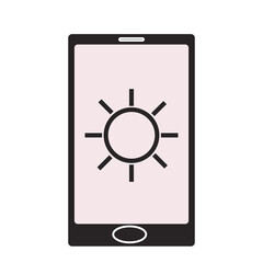 simple flat black smartphone screen 