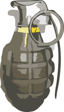 grenade bomb vector used by soldiers