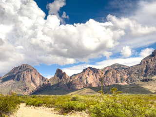 landscape with blue sky
